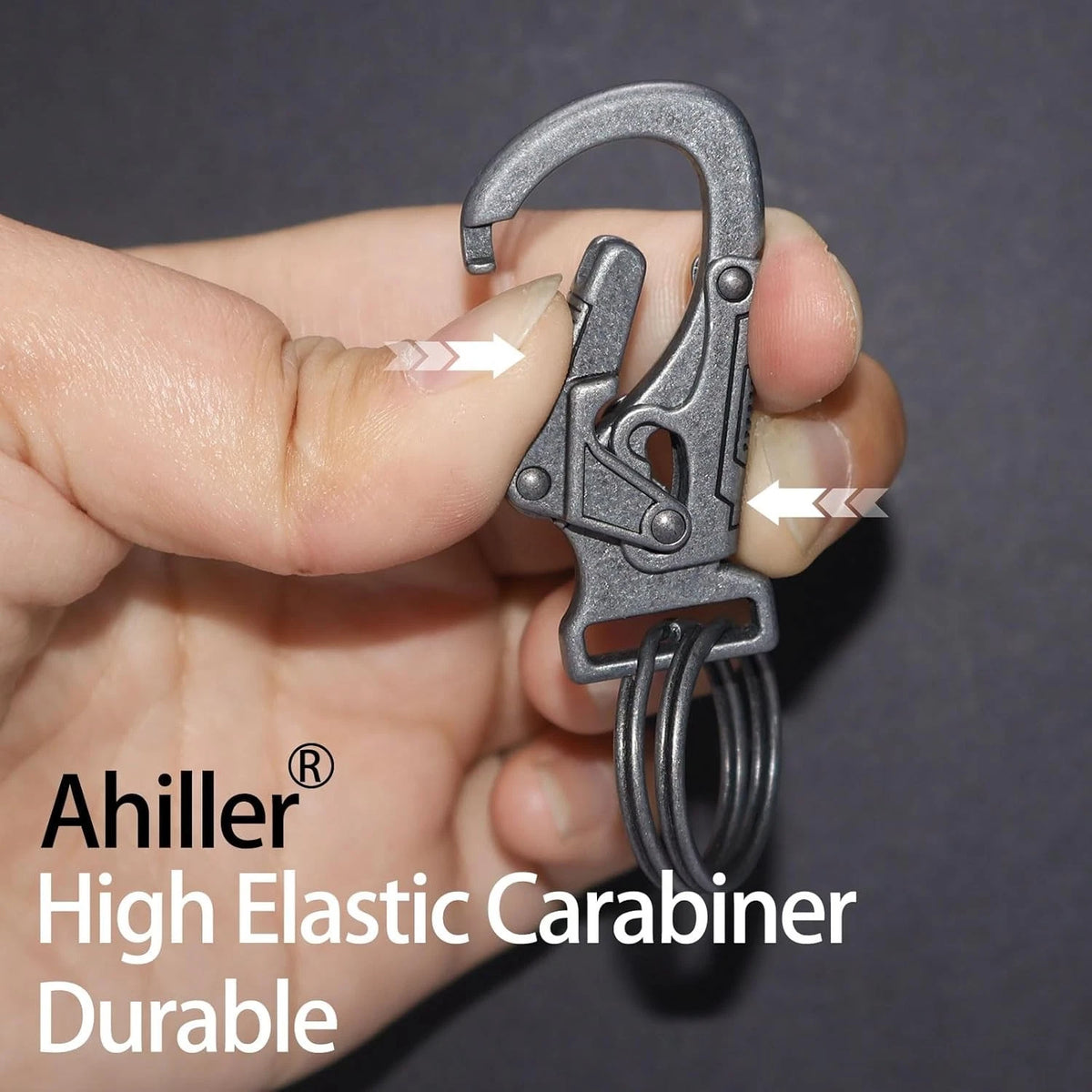 Ahiller Carabiner Clip,1.9'' Alloy Car 1.9" L x 0.9" D, Deep Alloy-1P