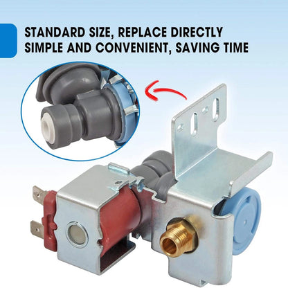 Replacement Water Valve W10498976 for Whirlpool Maytag Kenmore Fridge Ice Maker