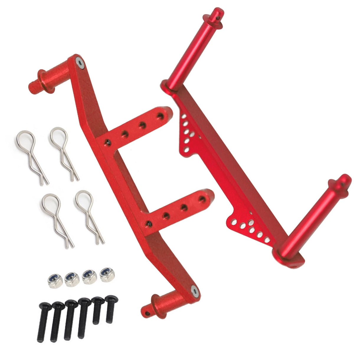 1/10 RC Car Red Front & Rear Body Posts& Mounts For Traxxas Slash 2WD Repair-