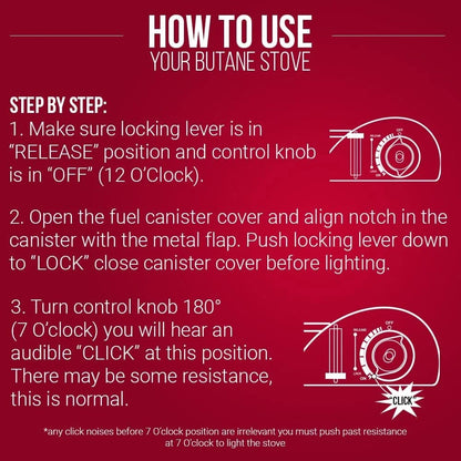 Chef Master 15,000 BTU Output Portable Butane Camping Stove, Double StoveOnly