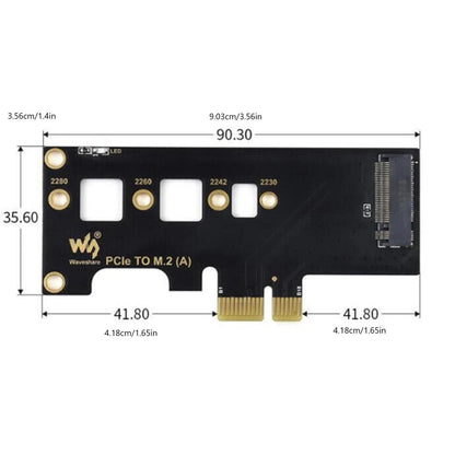 CM4 PCIe to M.2 Adapter Card Upgrade Hard Drive for NVME M.2 SSD With LED Light