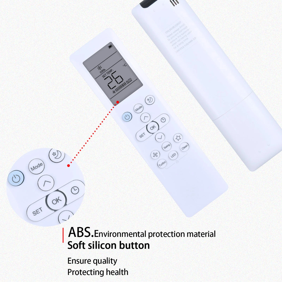 AC Remote Control For Midea RG10B(E)/BGEF RG10B10(E)/BGEF RG10B(E2)/BGEF