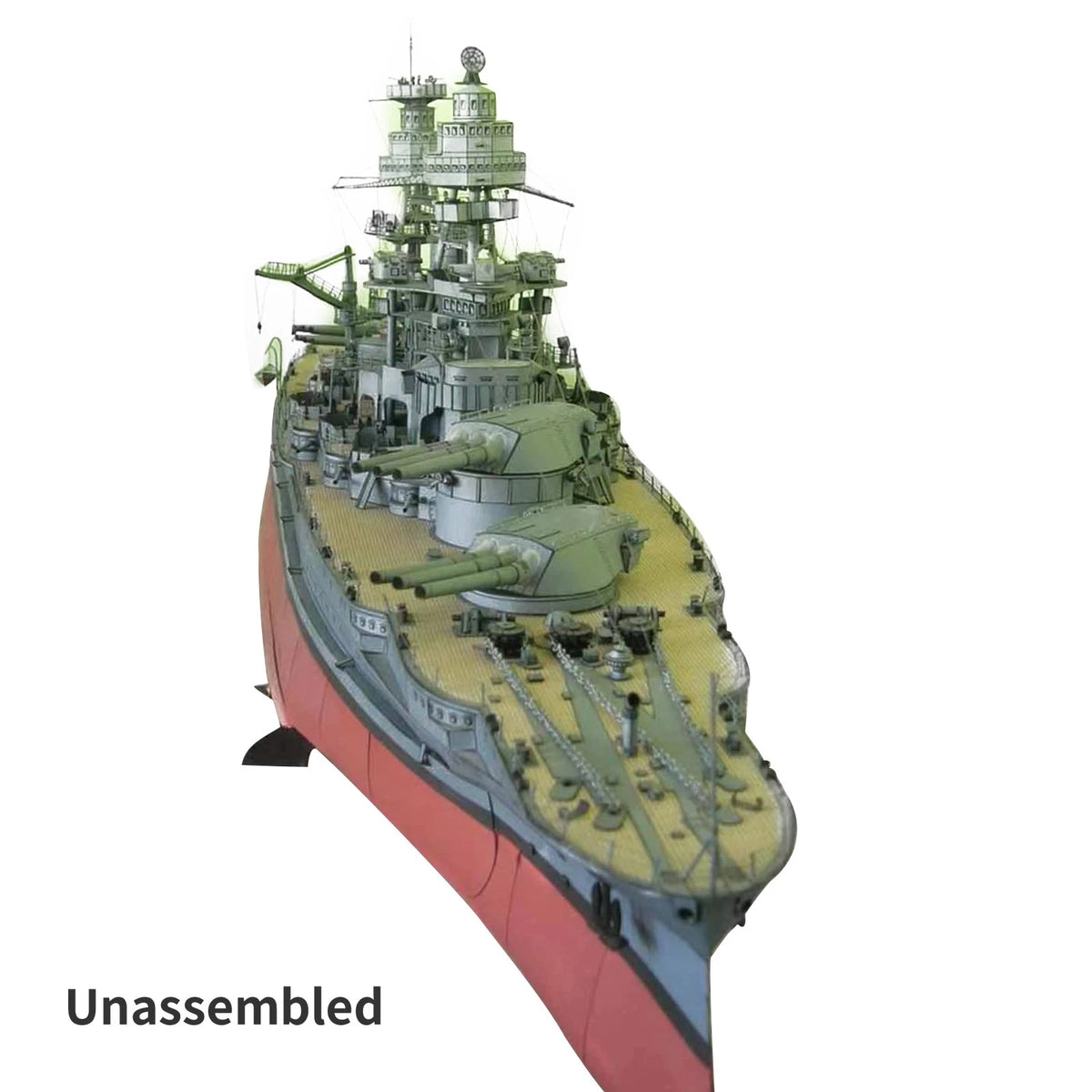 1/250 USS Arizona BB-39 Battleship Paper Model Ship Unassembled Unassembled Kit;