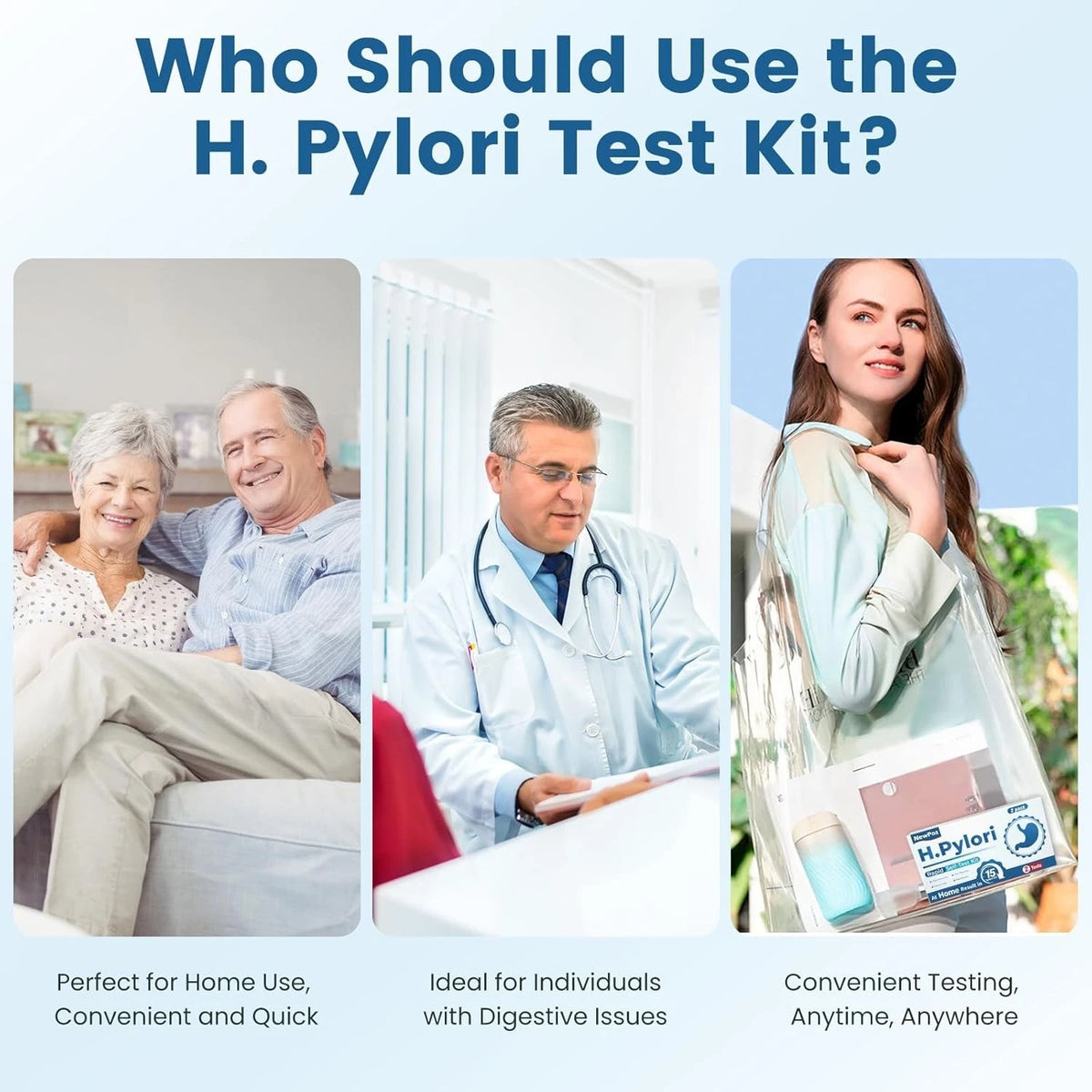 H Pylori Test Kit – 2 PCS H. Test, H-Pylori Stool (Antigen) Self-Test...