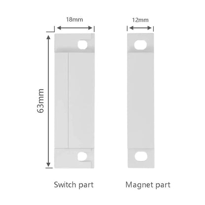 WESUA 5 Pack Surface Mounted NC Magnetic Door Contacts Switch Sensor white
