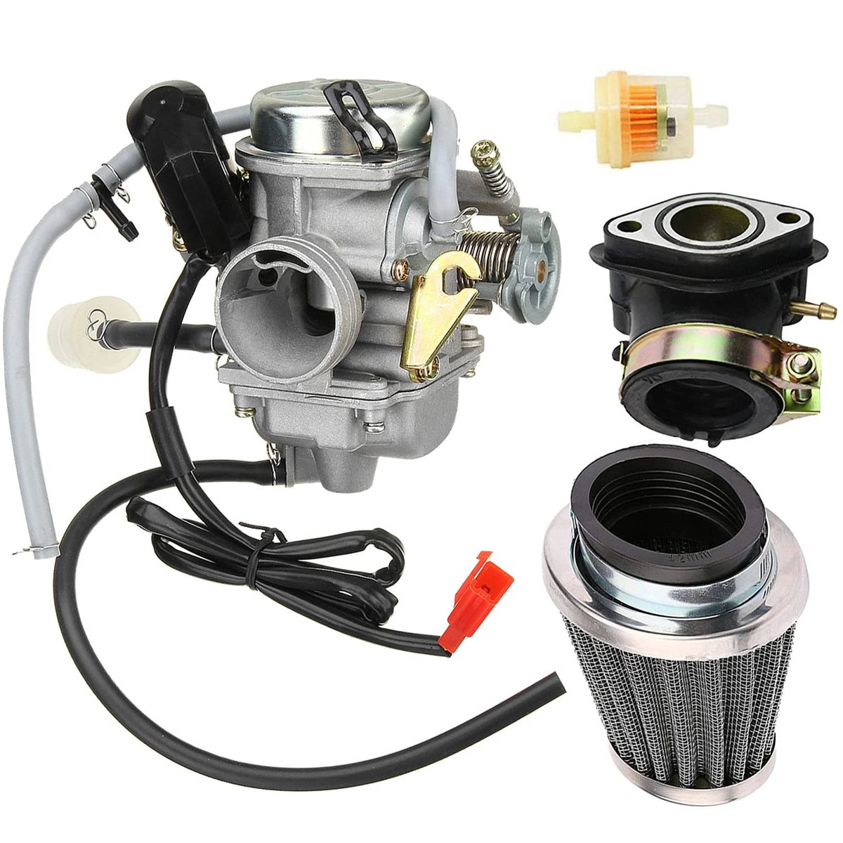 150cc Carburetor + intake manifold/air filter for GY6 125cc 152QMI...