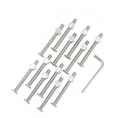 Crib Screws,Bed Frame Bolts and Nuts Kit, Parts, Bunk Bed M6x60mm
