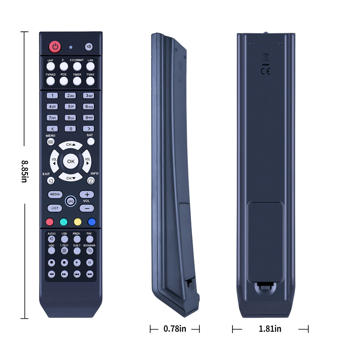 Replacement Remote Control For Technomate TM 800 HD