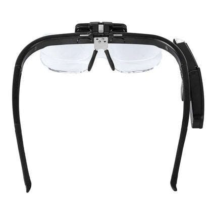 Adjustable Glasses Magnifying Glasses LED Headband Loupe Magnifier With Lamp