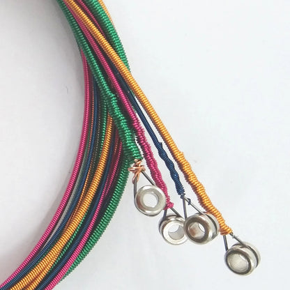 Set of 4 Steel Strings Blue Rose Red Yellow for 4 String Bass Guitar