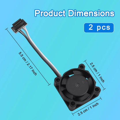 2pcs Extruder Hotend Cooling Fans for Bambu Lab P1P/P1S 3D Printer, black