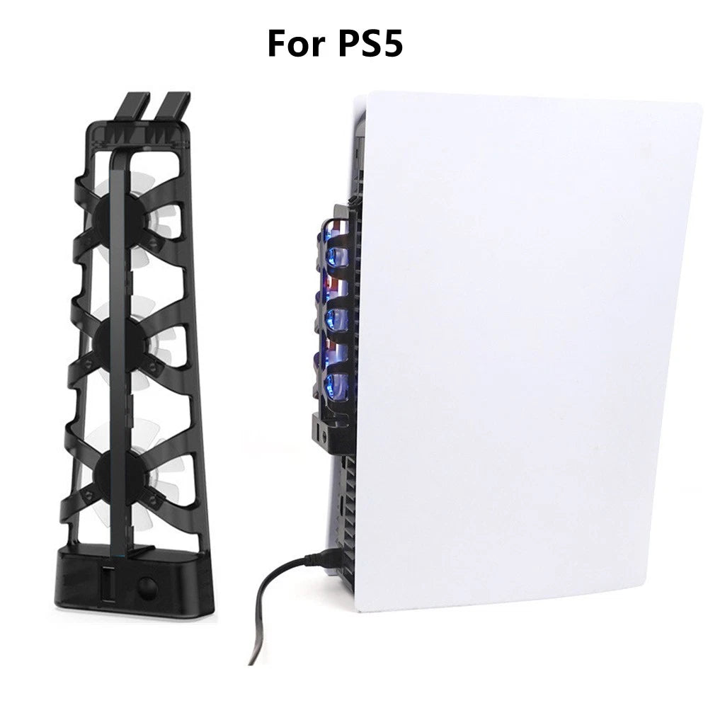 5V USB External Cooling 3 Fan For PS5 Exhauster Digital Edition/Ultra HD Console
