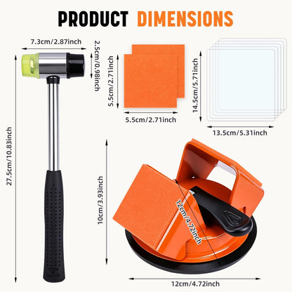 WorWav Floor Gap Fixer Tool, Fix Laminate, Vinyl, Hardwood Gaps in Orange