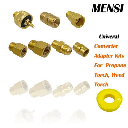 MENSI Weed Torch Gas Propane Tank Bottle Converter Kit, 1lb Fitting with...
