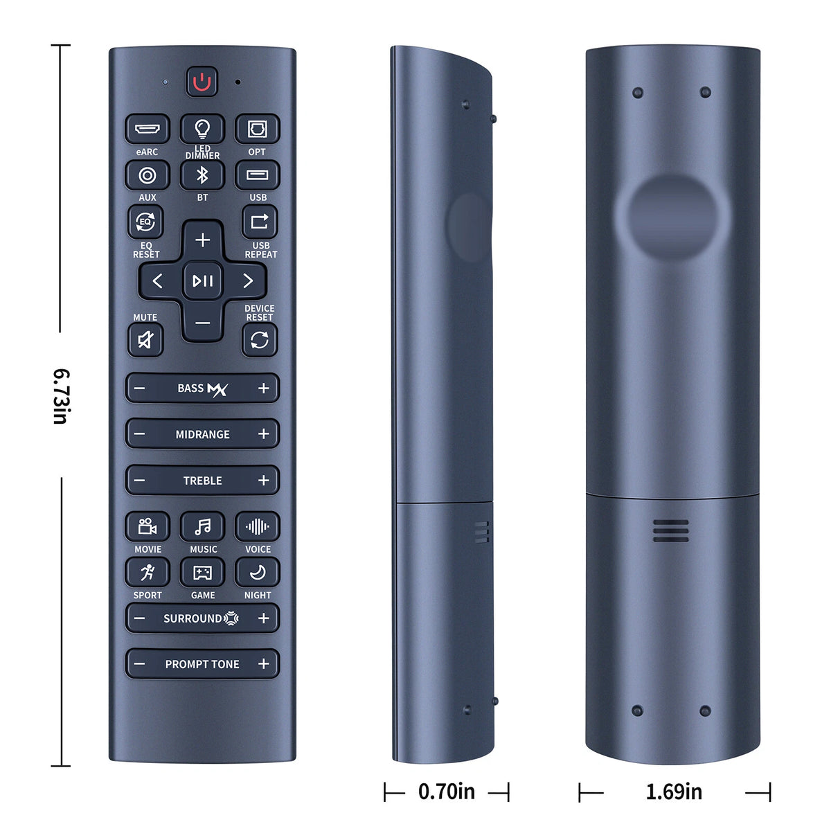 Generic Replacement For ULTIMEA Aura A50 / A50 Pro / Aura A60 Soundbar Remote