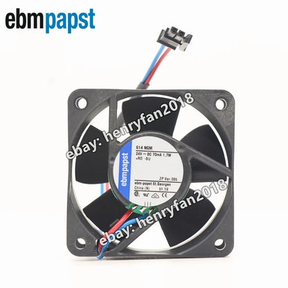 1pcs Ebmpapst Fan 614NGM Axial Fan DC 24V 1.7W  60*60*25MM 70mA Cooing Fan