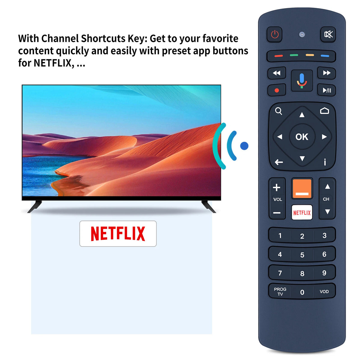 Voice Remote Control For Orange Dekoder 4K Stream DV8555