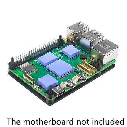1*Aluminum Protective Case for Raspberry Pi 5 Motherboards With Cooling Fan