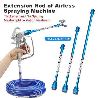 Airless Paint Sprayer Spray Gun Tip Extension Pole Rod 3 Pack Silver