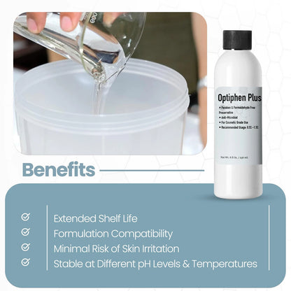 Optiphen Plus Preservative for Cosmetics, 8 Fl Oz (Pack of 1)