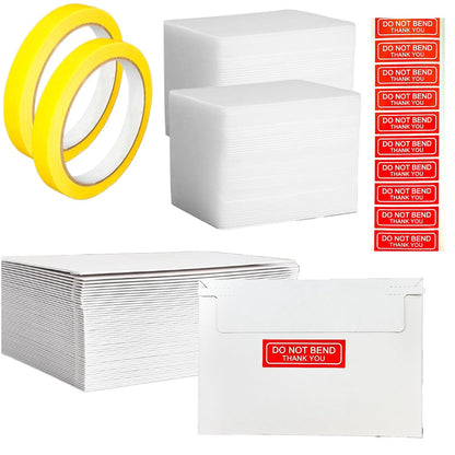 50Set Trading Card Shipping Supplies Kit, 100pcs 4.5 x 6.5 inches, white