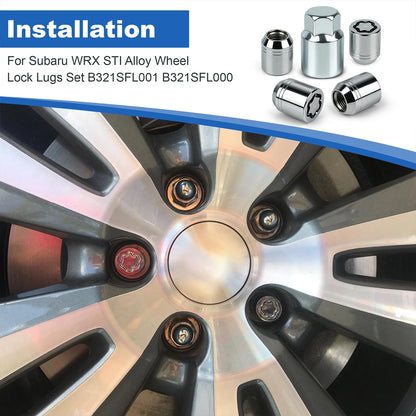 Wheel Lock Key Lugs Kit For Subaru Impreza WRX STI Forester Legacy Outback