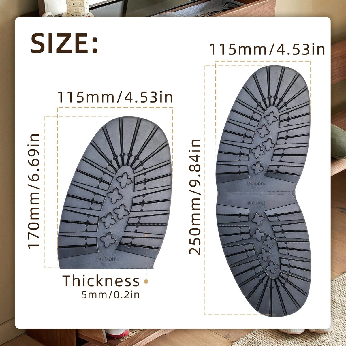 2 Pairs Rubber Half Replacement Soles, Anti-Slip Shoes Forefoot, Black