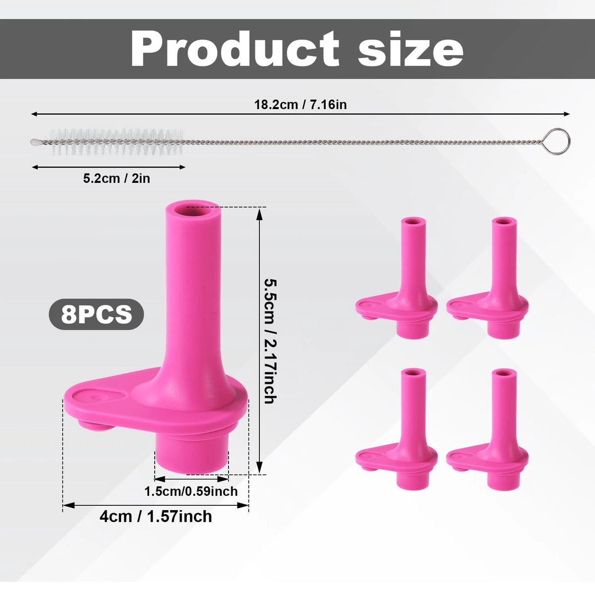 Goktvai 8pcs Replacement Bite Valve for Zak Designs Kelso 15oz, Rose Red