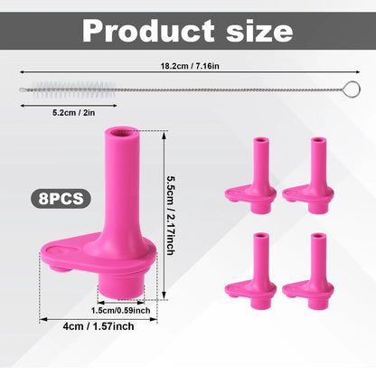 Goktvai 8pcs Replacement Bite Valve for Zak Designs Kelso 15oz, Rose Red