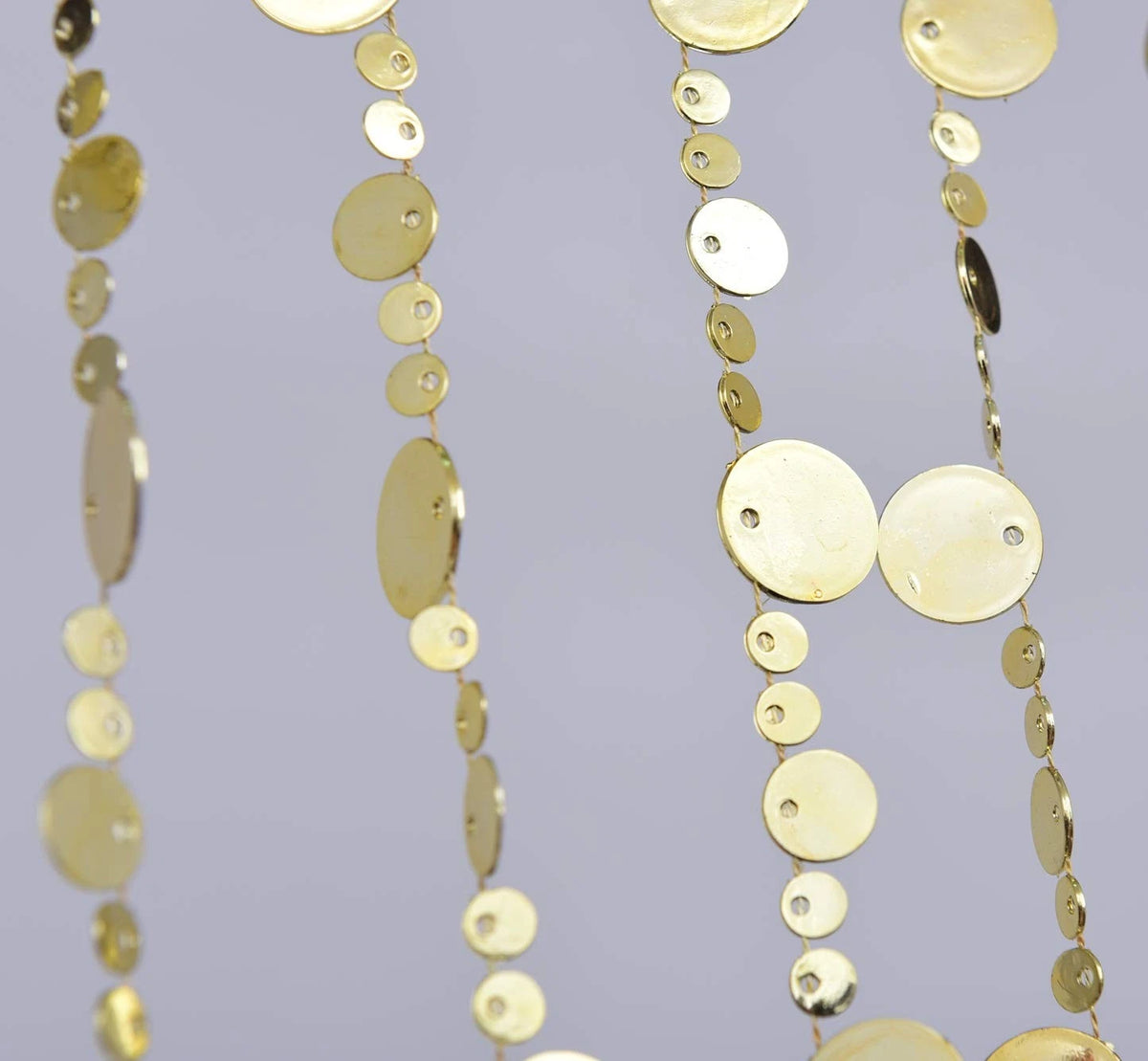 FlavorThings Gold Bubble Beaded Curtain 3' Wide 36"W x 72"L (Pack of 1),