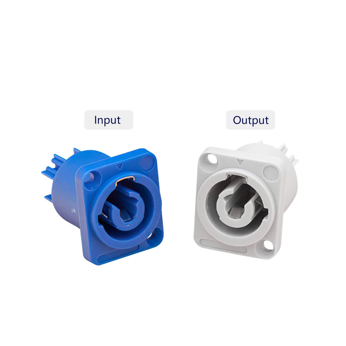 Powercon Connector Input/Output Set - Standard, 1 Blue+1 White