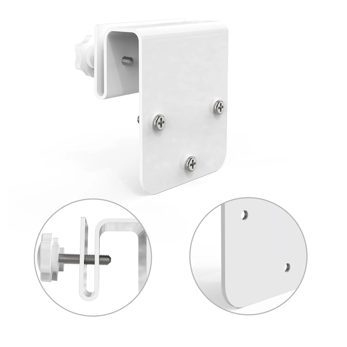 Lyeiaa Outdoor Gutter Mount Bracket for Eufy 317.23 cubic centimeters, White
