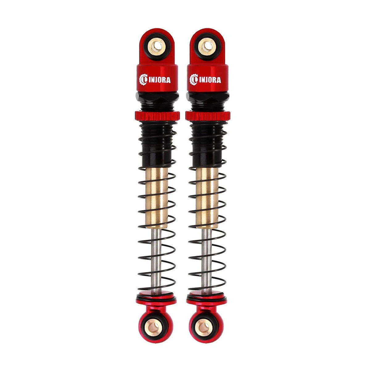 INJORA 43mm Aluminum Shocks Threaded Tele Shock Absorber Damper for 1/24 Red