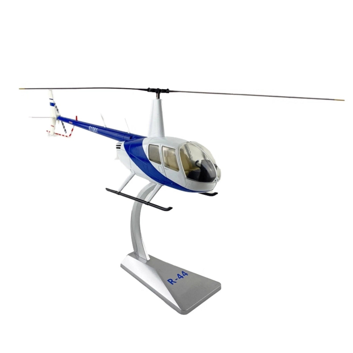 37cm Diecast Alloy 1/32 Scale Robinson R44 Raven Helicopter Desk Model