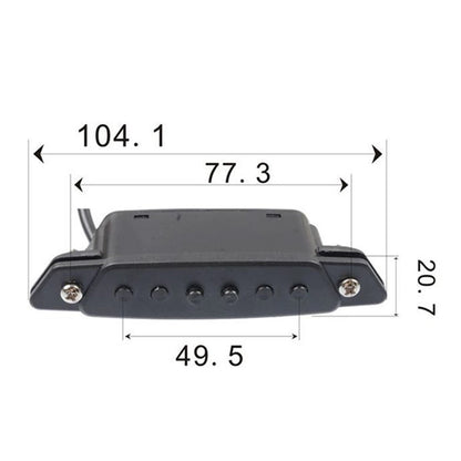 Acoustic Guitar Soundhole Magnetic Pickup Humbucker Passive With Power Jack A