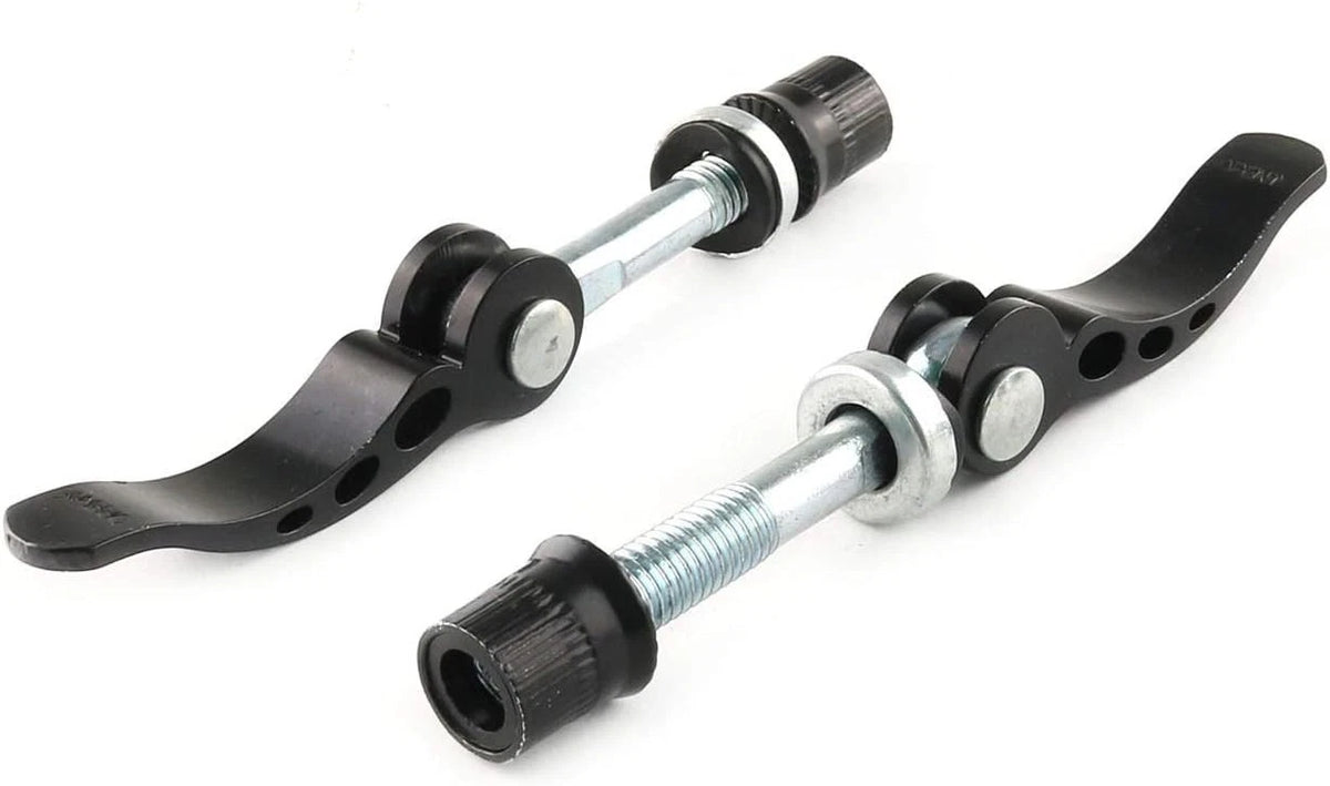 E-outstanding 2-Pack Bike Seat Clamp Post Quick Release Saddle Black