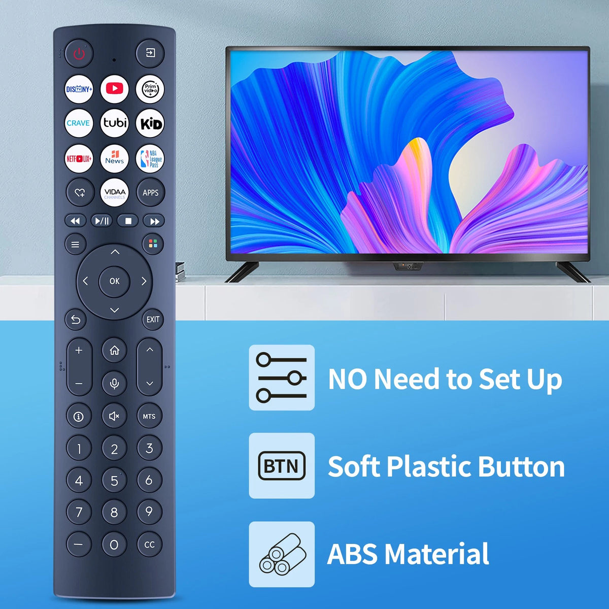 ERF2AP36H Replacement Remote Control For Hisense TV