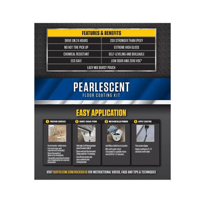 Rust-Oleum 306328 RockSolid Pearlescent 1 128 Fl Oz (Pack of 1), Smoky Blue