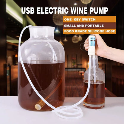 Portable USB Electric Auto siphon Self Priming Pump for Small, White Shell