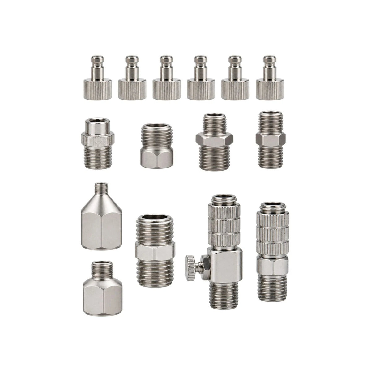 15X Professional Airbrush Adapter Kit For Air Compressor Rustproof Connector Set