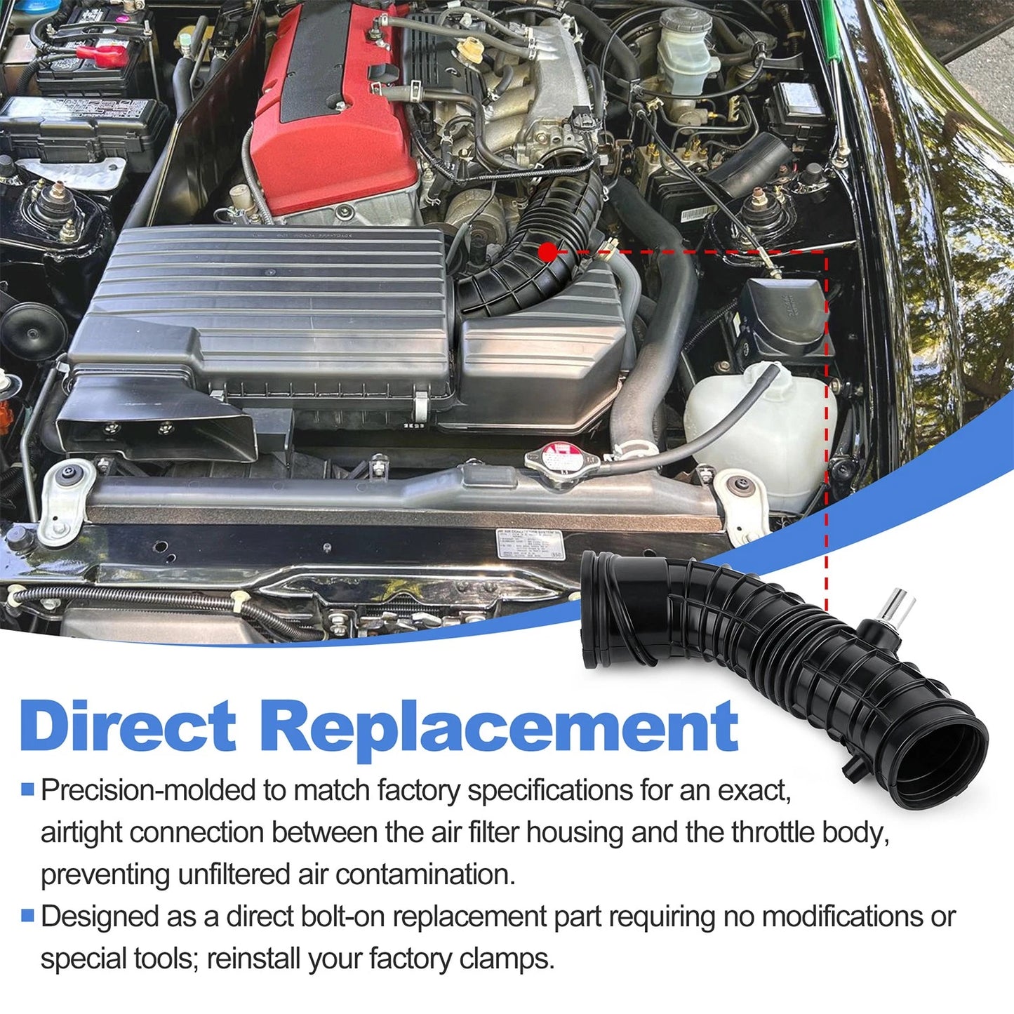 Air Intake Hose Tube Pipe For 2000-2005 Honda S2000 AP1 2.0L 17228-PCX-000