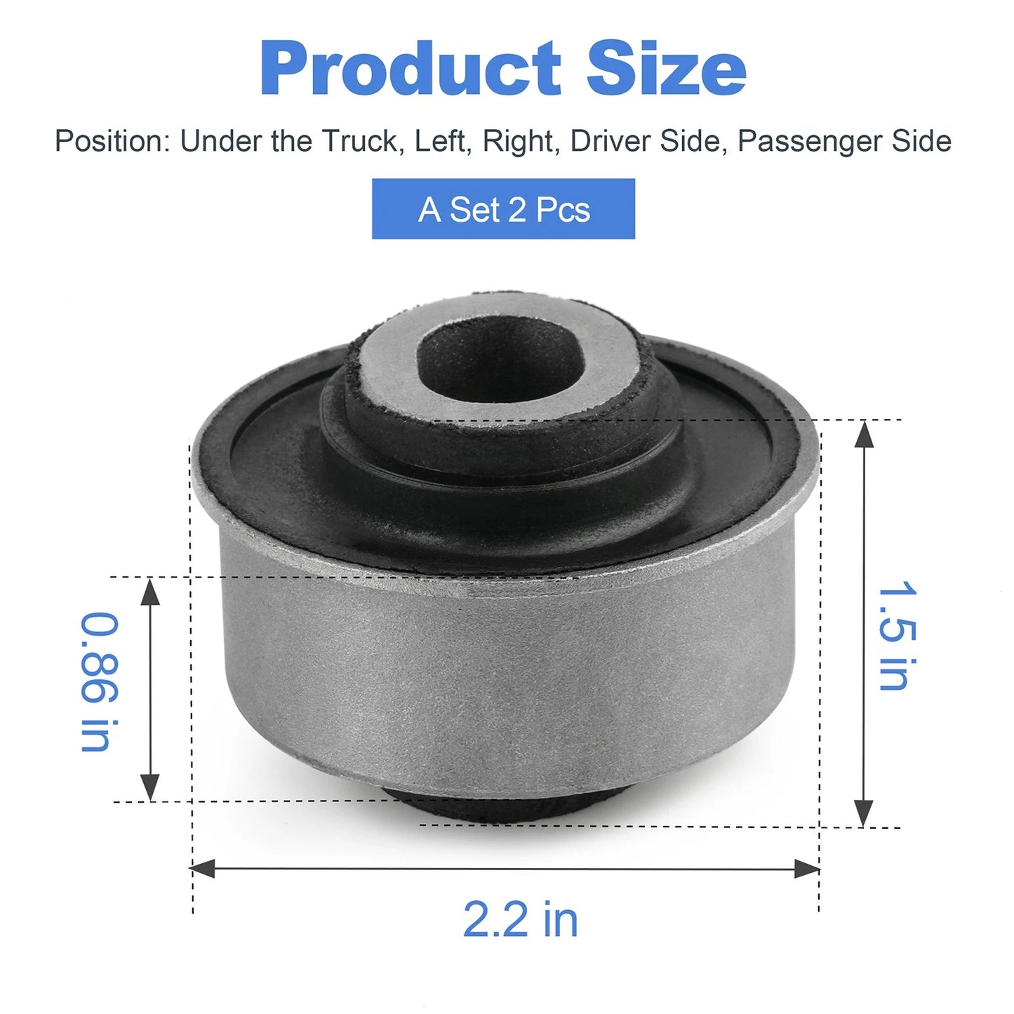 2Pcs Torsion Bar Bushing For Chevrolet Silverado GMC Sierra 1500 2500 20829013
