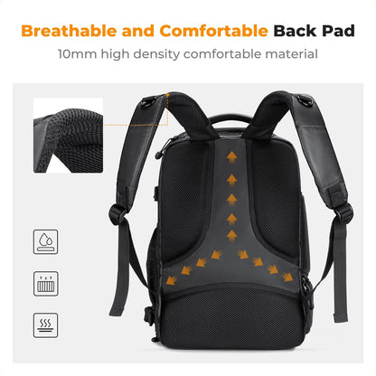 K&F CONCEPT Camera Backpack,25L Large Capacity Bag 25L, 02-all-black