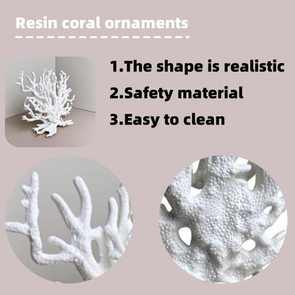 SwandTanpand Fish Tank Decorations,Aquarium Corals Decoration, Medium, White