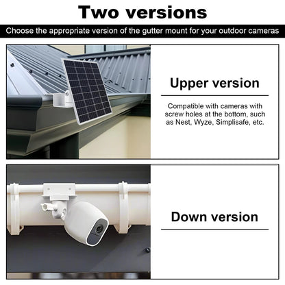 Oungy 4 PCS Universal Solar Panel Gutter Mount Compatible with Ring White