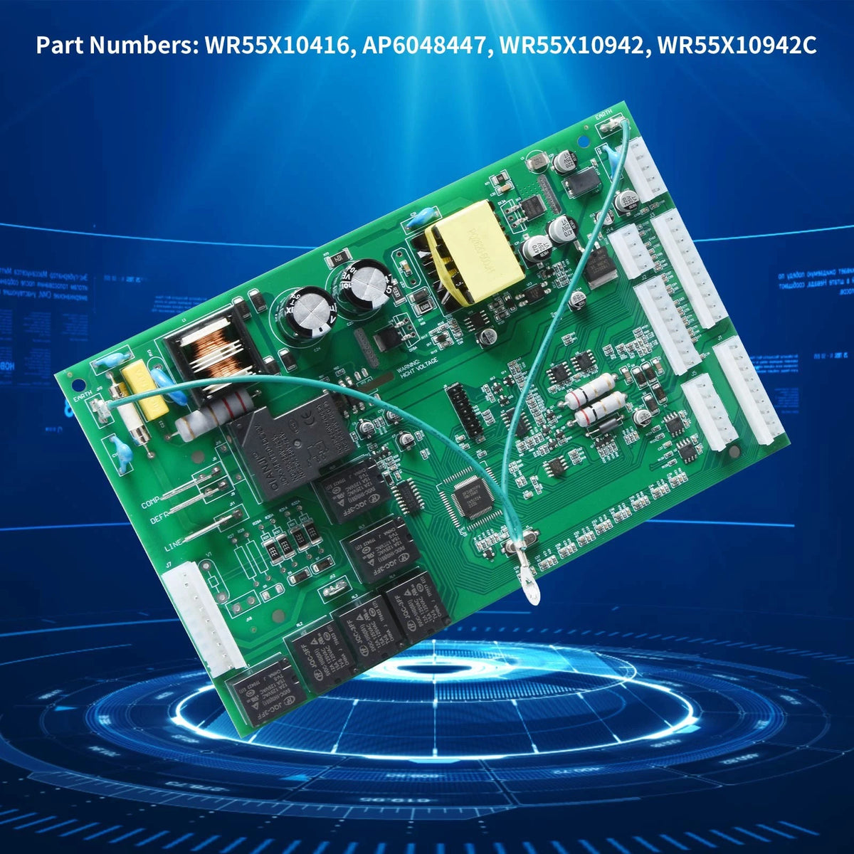 Refrigerator Main Control Board for GE WR55X10416 AP6048447 WR55X10942 Fix PCB