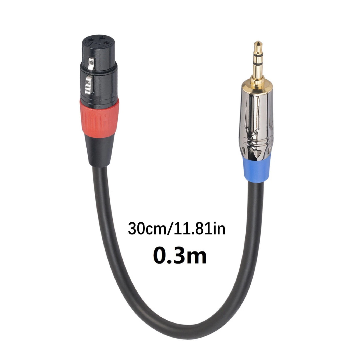 Jack 3.5mm to 3Pin XLR Cable TRS M to XLR Female Audio Adapter Cable For Phone