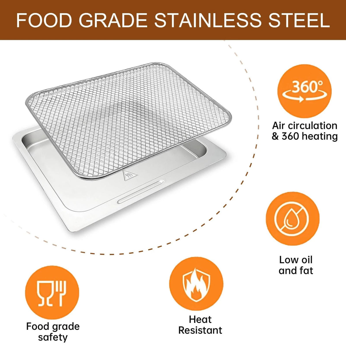 GWYXC 4 Pieces Set Air Fryer Drip Pan with Basket for Chefman...