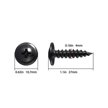 Wensilon (250 pcs)#8×1" Black Truss Head Wood Screws Quick Metal #8×1",