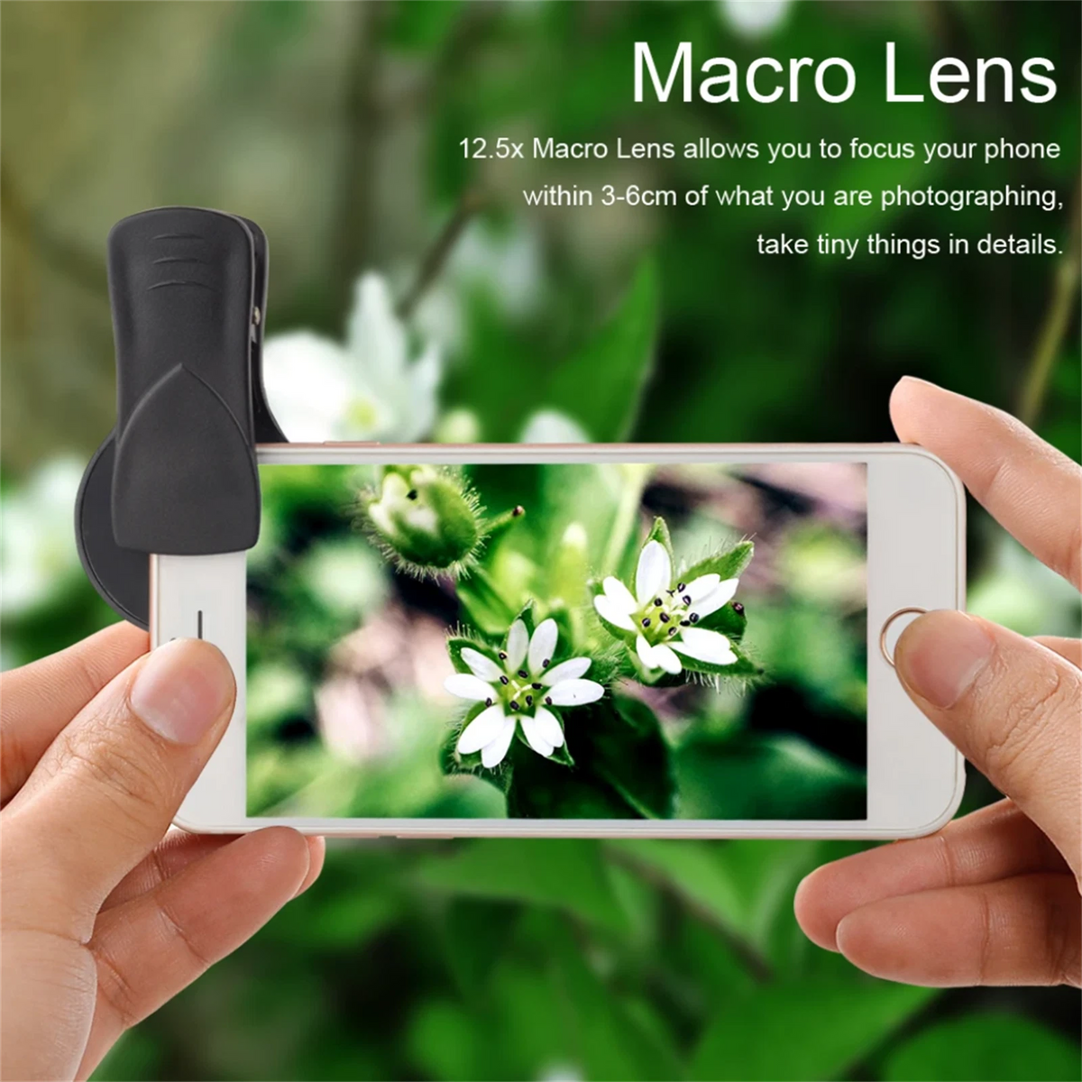 2 in 1 Mobile Phone Lens 0.45X Wide Angle Len & 10X Macro HD Camera Lens